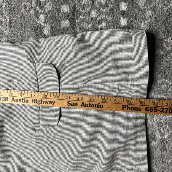 EILEEN FISHER Linen Blend Open Stripe Blazer Jacket Medium Long Sleeve Neutral - Picture 7 of 8